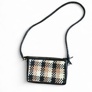 Bembien Nora Multicolor Woven Black and Brown Crossbody Bag